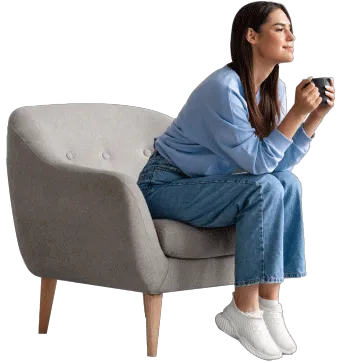 Satisfied customer with gas heater service